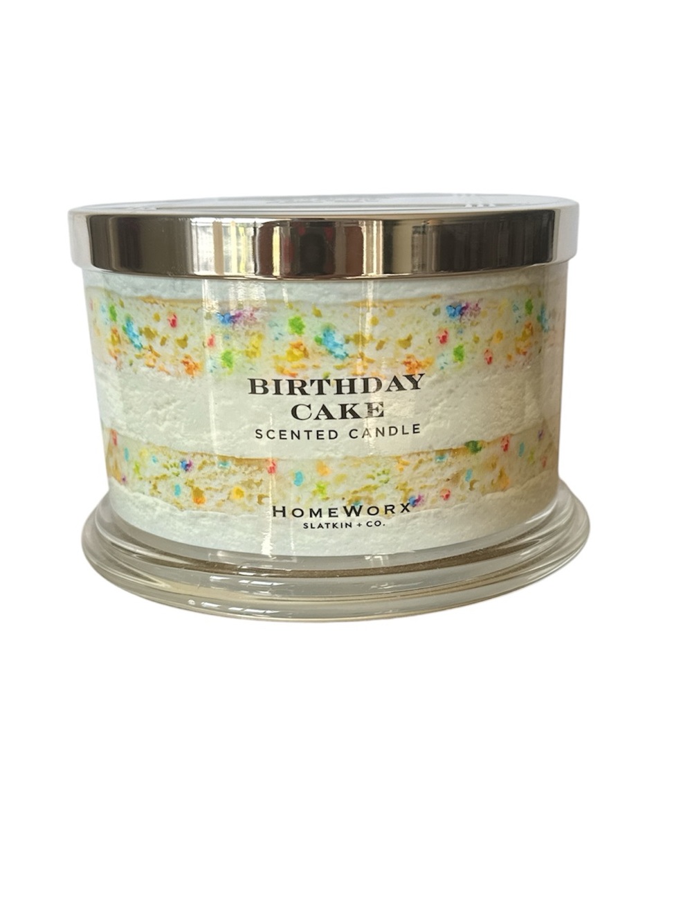 Homeworx Slatkin & Co. Birthday Cake 4 Wick Candle (Vanilla)